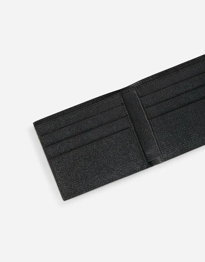 Dolce and Gabbana Wallets And Small Leather Goods Men Dauphine Calfskin Bifold Wallet With Branded Plate Black Dolce and Gabbana Wallets And Small Leather Goods Men Dauphine Calfskin Bifold Wallet With Branded Plate Black