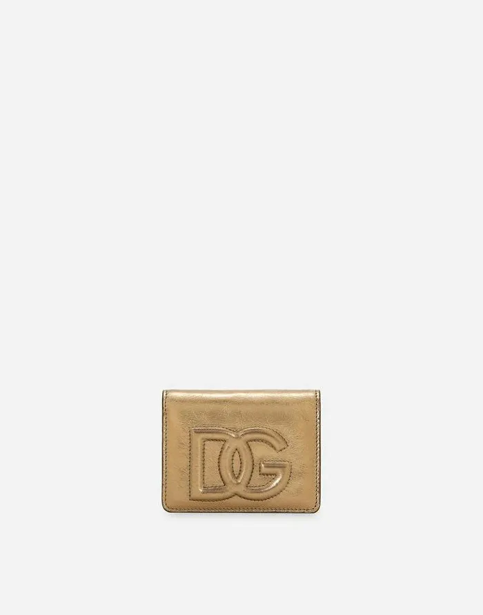Dolce and Gabbana Wallets And Small Leather Goods Women DG Logo Continental Wallet Gold Dolce and Gabbana Wallets And Small Leather Goods Women DG Logo Continental Wallet Gold