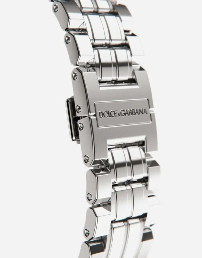 Dolce and Gabbana Watches Men DG7Gems Steel Watch With Light Blue Topazes Steel Dolce and Gabbana Watches Men DG7Gems Steel Watch With Light Blue Topazes Steel
