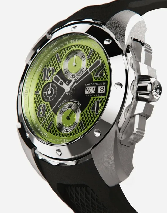 Dolce and Gabbana Watches Men DS5 Watch In Steel Black Dolce and Gabbana Watches Men DS5 Watch In Steel Black