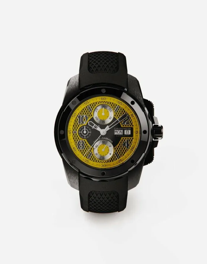 Dolce and Gabbana Watches Men DS5 Watch In Steel With Pvd Coating Black