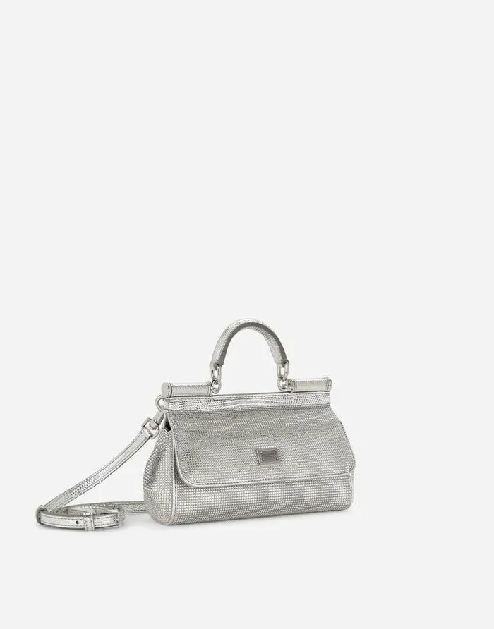 Dolce and Gabbana Wear It Like DGCelebs Women KIM DOLCEandGABBANA Small Sicily Handbag Silver
