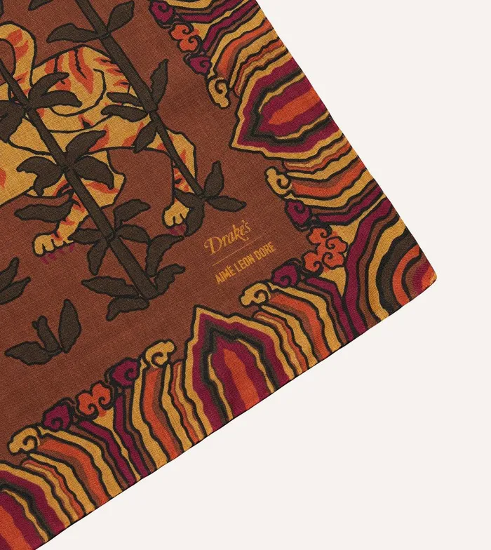 Drake039s ALD Drake039s Brown Graphic Bandana 8211 Accessories
