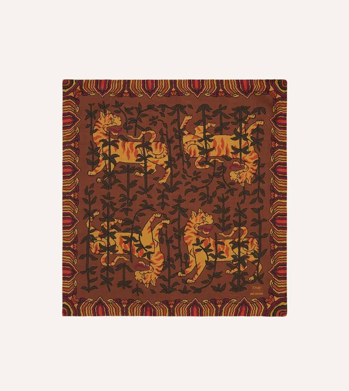 Drake039s ALD Drake039s Brown Graphic Bandana 8211 Accessories