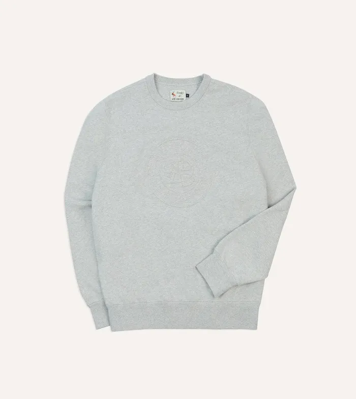 Drake039s ALD Drake039s Grey Embossed Crewneck Sweatshirt 8211 Clothing