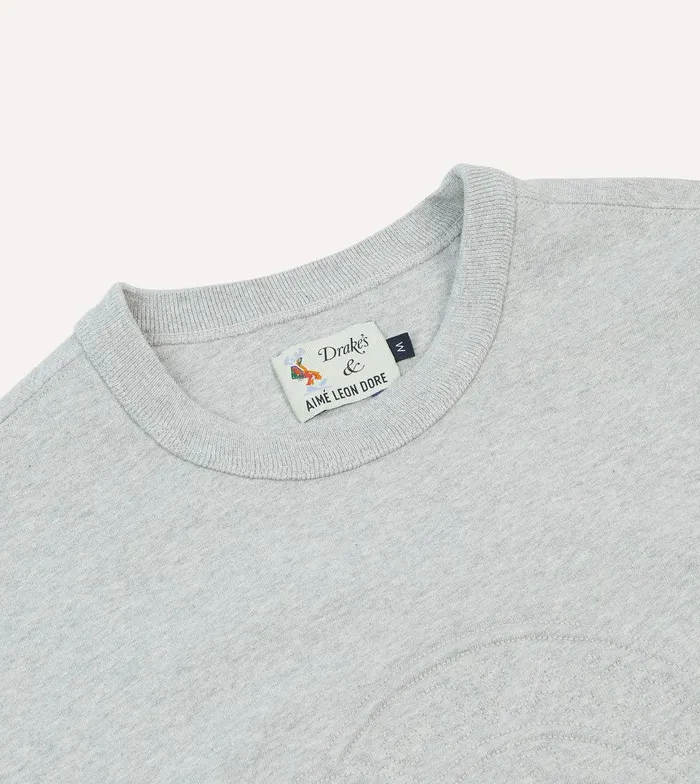 Drake039s ALD Drake039s Grey Embossed Crewneck Sweatshirt 8211 Clothing