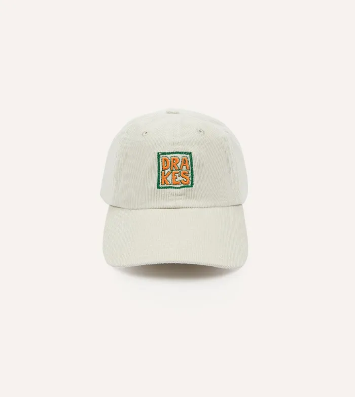 Drake039s Antique White Drake039s Emblem Cotton Corduroy Baseball Cap 8211 Accessories Drake039s Antique White Drake039s Emblem Cotton Corduroy Baseball Cap 8211 Accessories