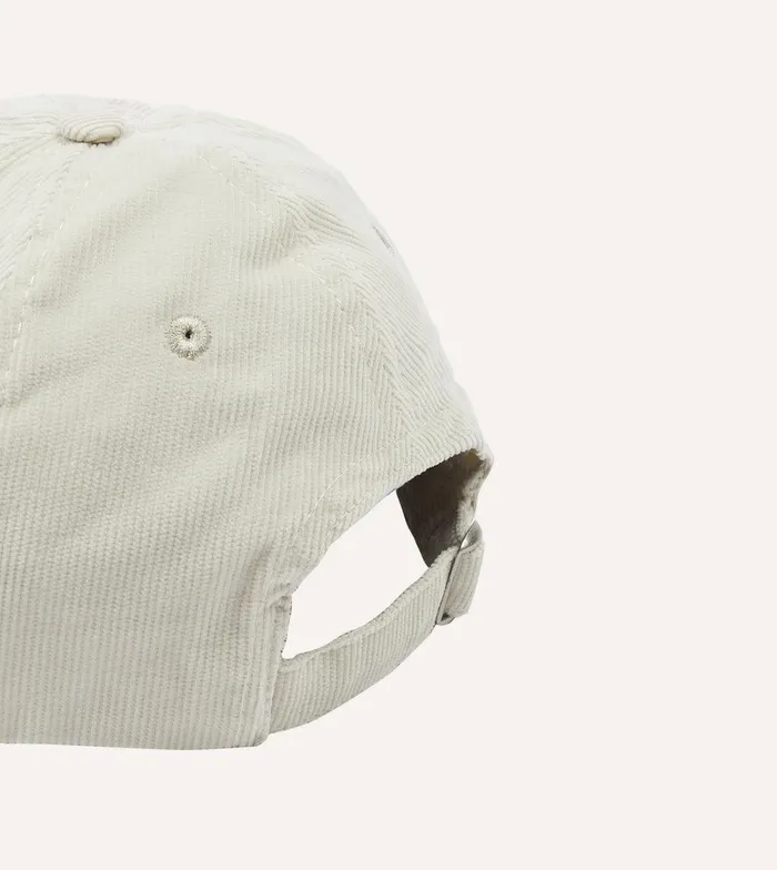 Drake039s Antique White Drake039s Emblem Cotton Corduroy Baseball Cap 8211 Accessories