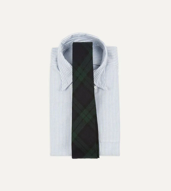 Drake039s Blackwatch Check Hand Rolled Wool Tie 8211 Ties