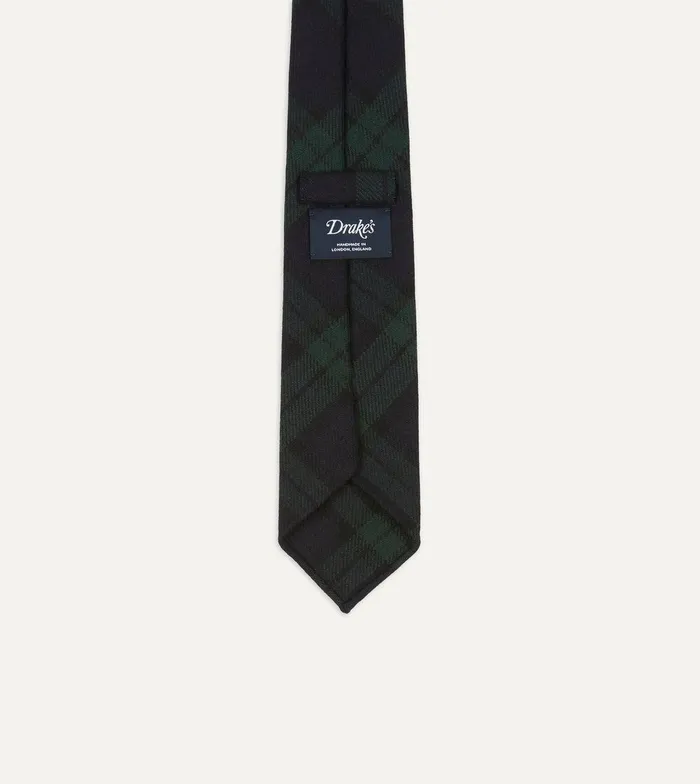 Drake039s Blackwatch Check Hand Rolled Wool Tie 8211 Ties