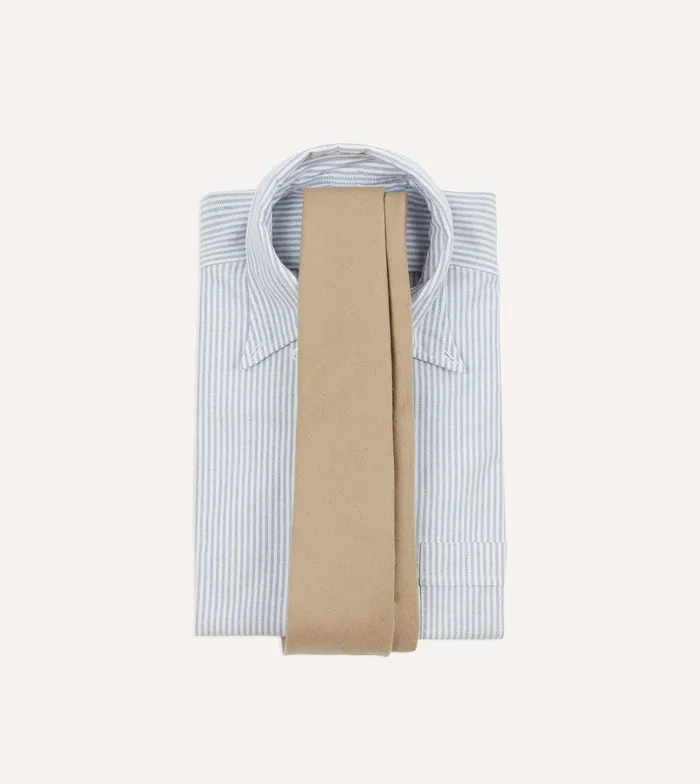 Drake039s Camel Super Fine Merino Wool Self Tipped Tie 8211 Ties