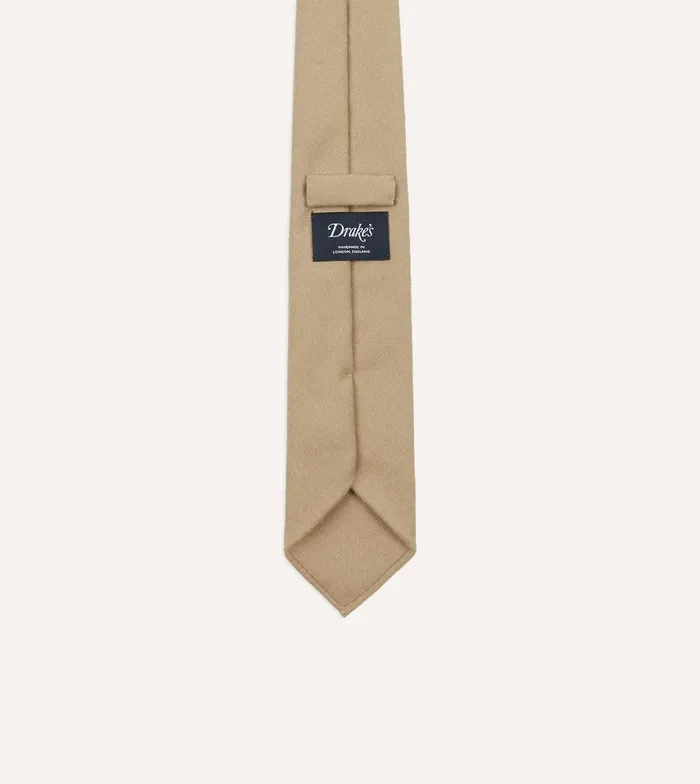 Drake039s Camel Super Fine Merino Wool Self Tipped Tie 8211 Ties