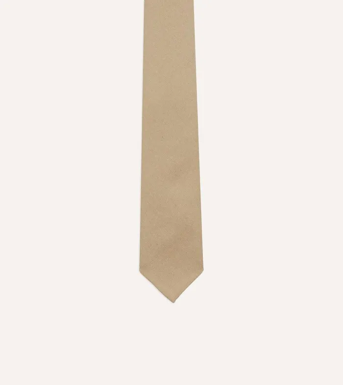 Drake039s Camel Super Fine Merino Wool Self Tipped Tie 8211 Ties