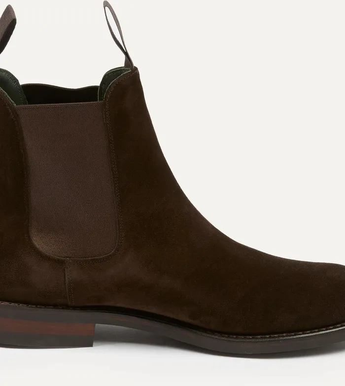 Drake039s Dark Brown Suede Hancock Goodyear Welted Chelsea Boot 8211 Footwear