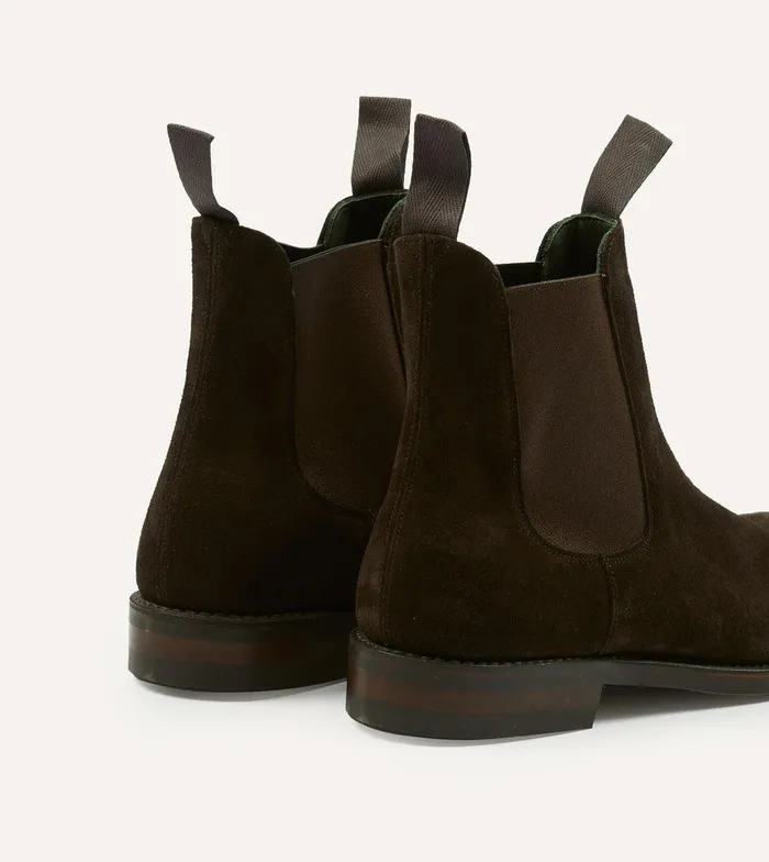 Drake039s Dark Brown Suede Hancock Goodyear Welted Chelsea Boot 8211 Footwear