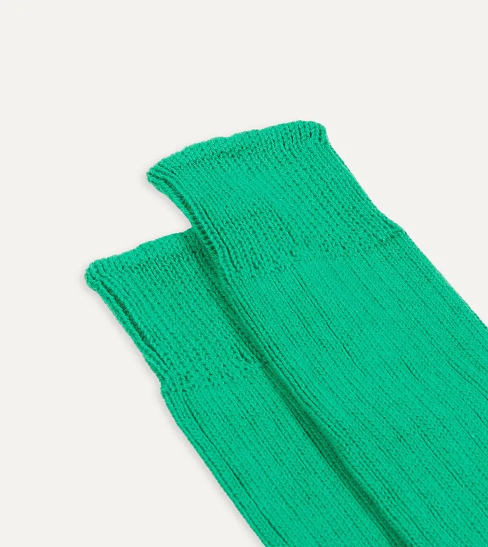 Drake039s Emerald Green Cotton Sports Socks 8211 Accessories
