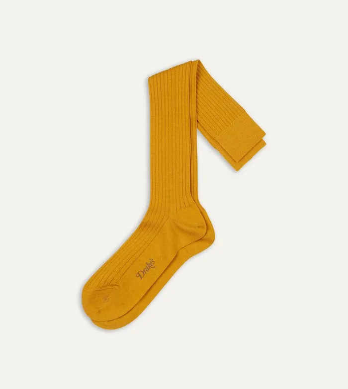 Drake039s Gold Wool OvertheCalf Socks 8211 Accessories