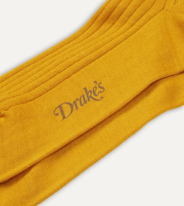 Drake039s Gold Wool OvertheCalf Socks 8211 Accessories