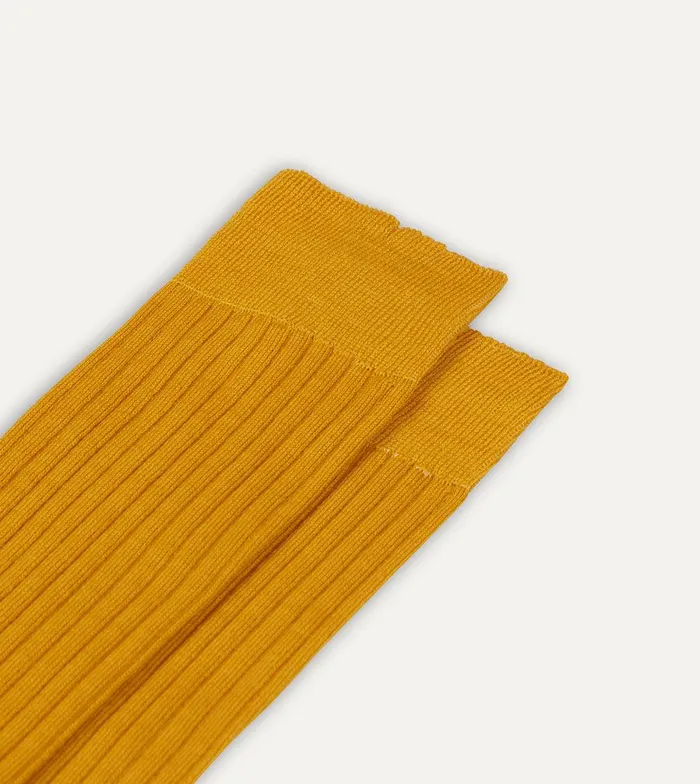Drake039s Gold Wool OvertheCalf Socks 8211 Accessories