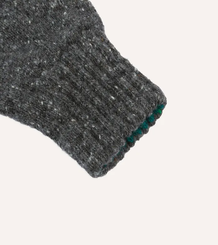 Drake039s Grey Merino Wool Knitted Gloves 8211 Accessories Drake039s Grey Merino Wool Knitted Gloves 8211 Accessories