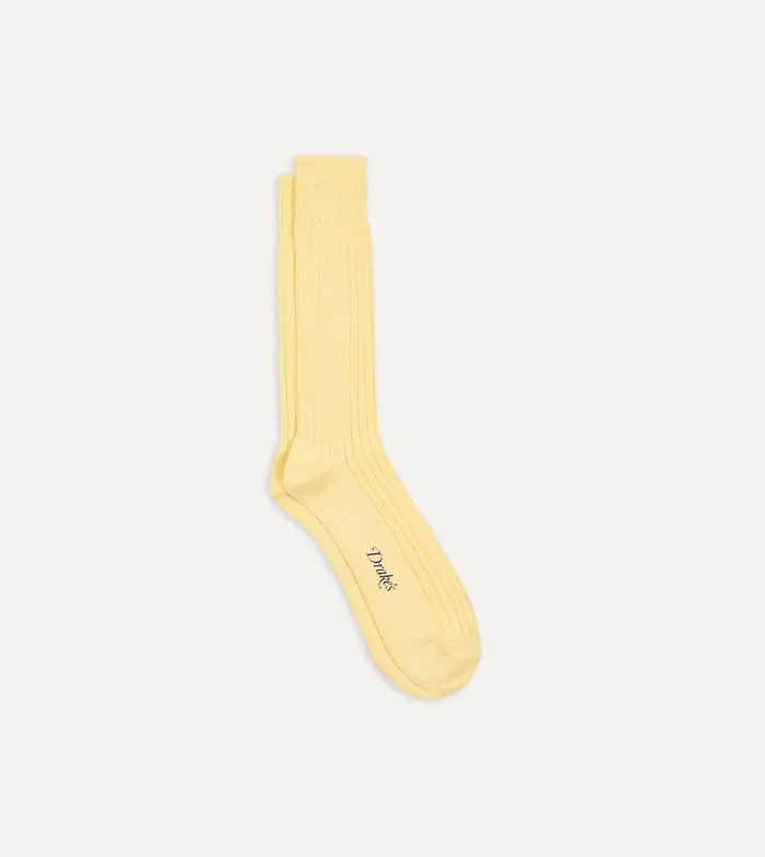Drake039s Light Yellow Cotton Sports Socks 8211 Accessories