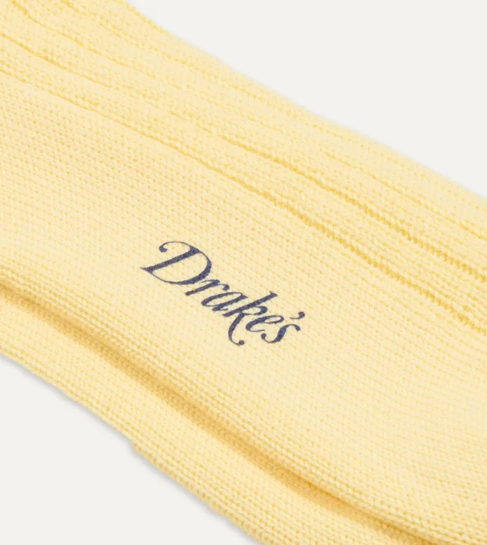 Drake039s Light Yellow Cotton Sports Socks 8211 Accessories
