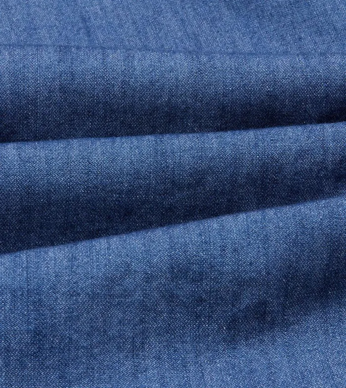Drake039s MidBlue Washed Denim Cotton TwoPocket Work Shirt 8211 ClothingShirts