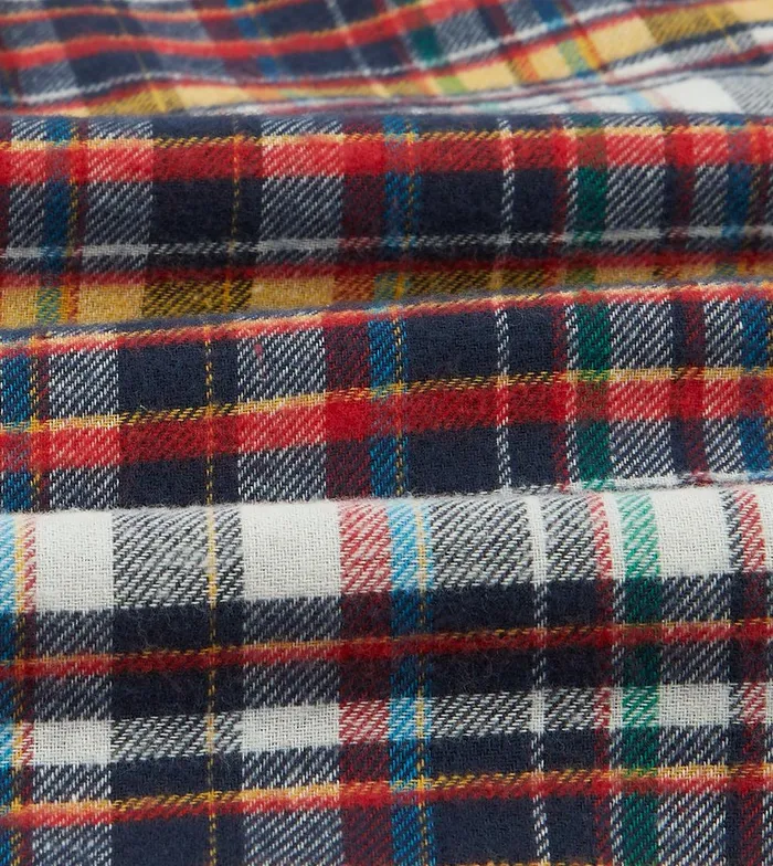 Drake039s Multi Check Brushed Cotton TwoPocket Work Shirt 8211 Shirts