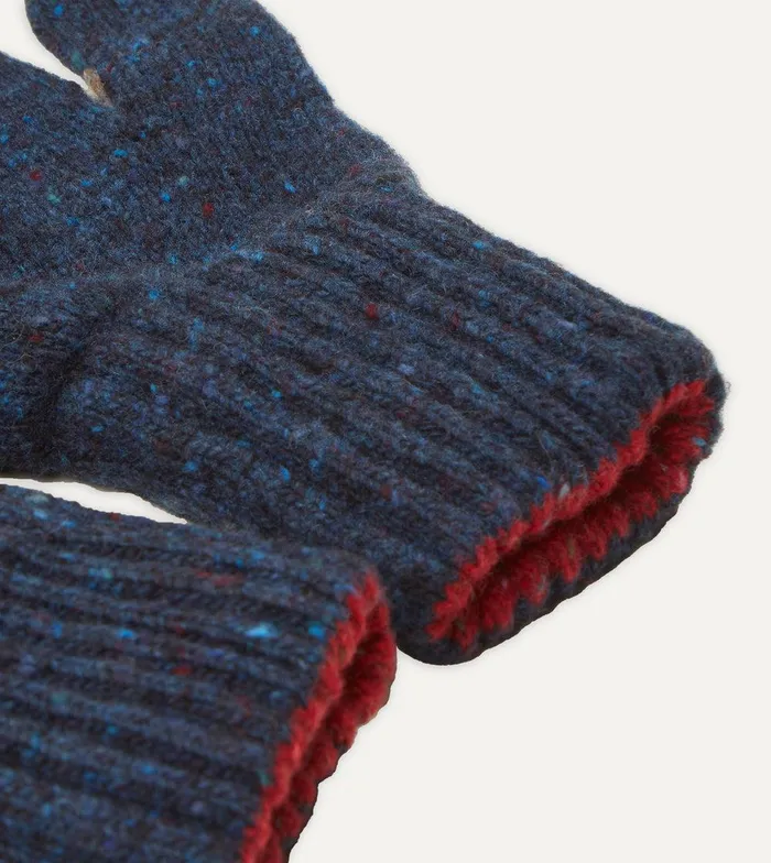 Drake039s Navy Merino Wool Knitted Gloves 8211 Accessories Drake039s Navy Merino Wool Knitted Gloves 8211 Accessories