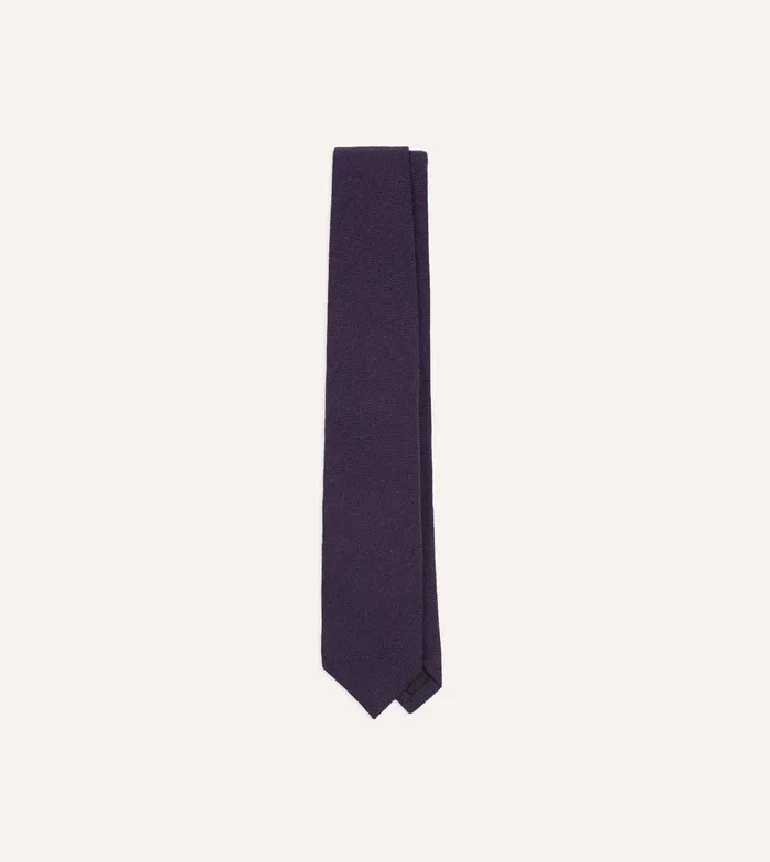 Drake039s Purple Pure Cashmere Solid Tipped Tie 8211 Ties