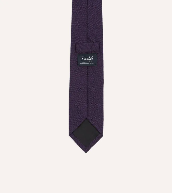 Drake039s Purple Pure Cashmere Solid Tipped Tie 8211 Ties