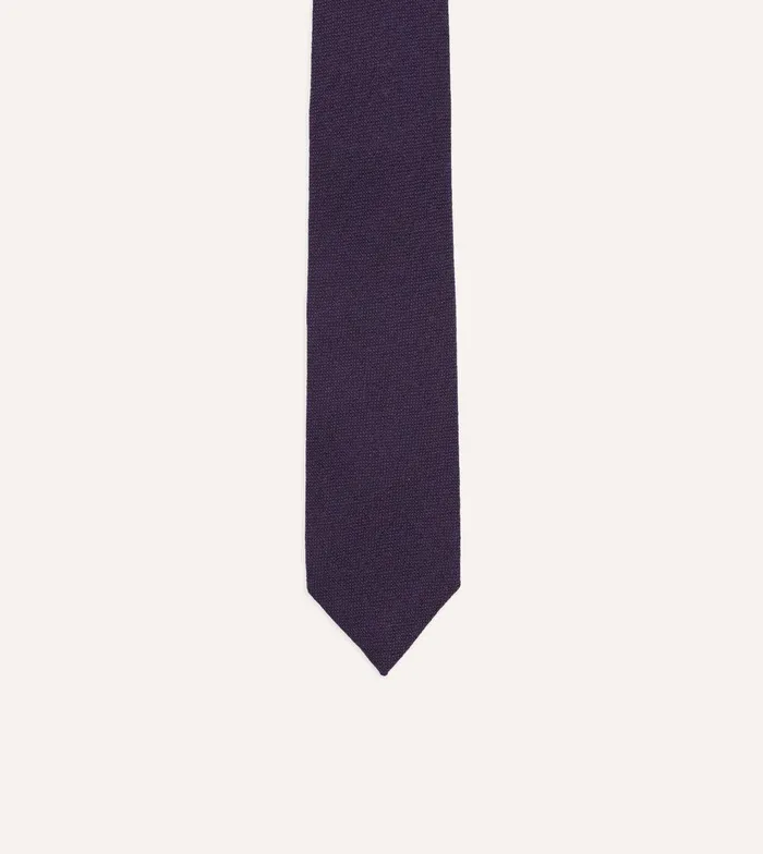Drake039s Purple Pure Cashmere Solid Tipped Tie 8211 Ties