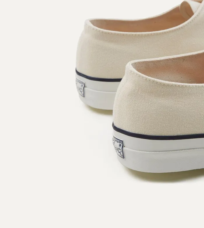 Drake039s Wakouwa By Anatomica Ecru Cotton Canvas Oxford Trainers 8211 Footwear