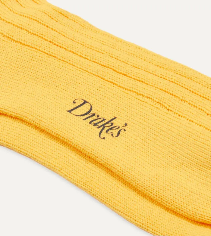 Drake039s Yellow Cotton Sports Socks 8211 Accessories