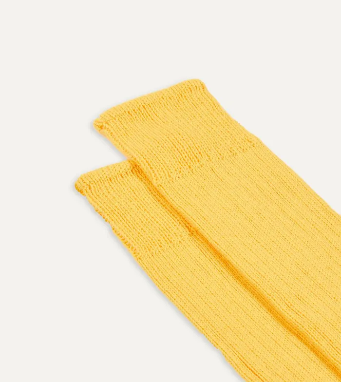Drake039s Yellow Cotton Sports Socks 8211 Accessories