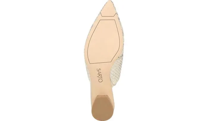 Dress Mules Women Franco Sarto Sarto Visa 2 Mule Natural Snake Print Leather