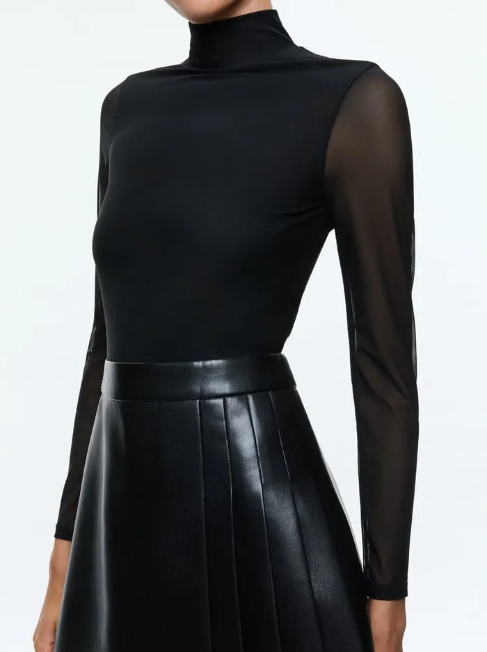 Dresses Women Alice Olivia Chara Vegan Mini Dress Black