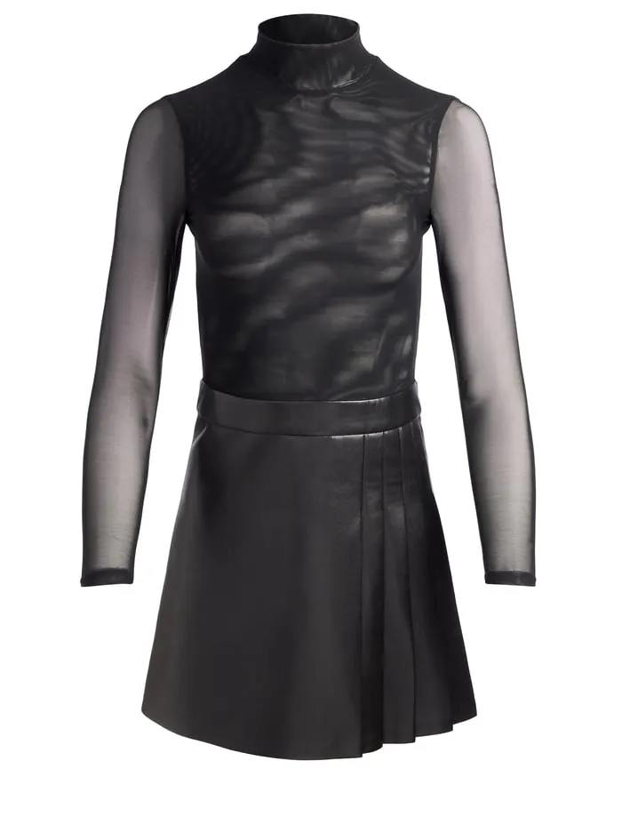 Dresses Women Alice Olivia Chara Vegan Mini Dress Black