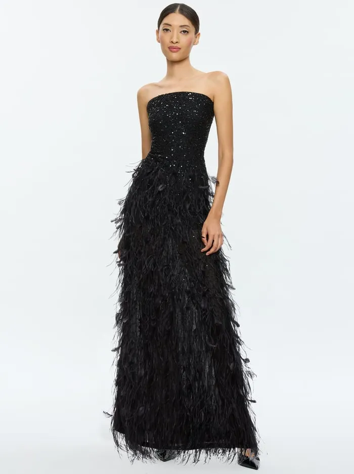 Dresses Women Alice Olivia Delora Maxi Dress Black