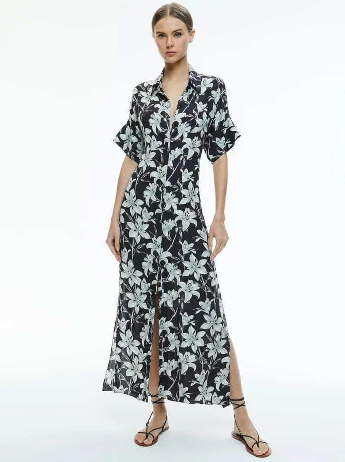 Dresses Women Alice Olivia Edyth Maxi Top Stargazer Black Sm