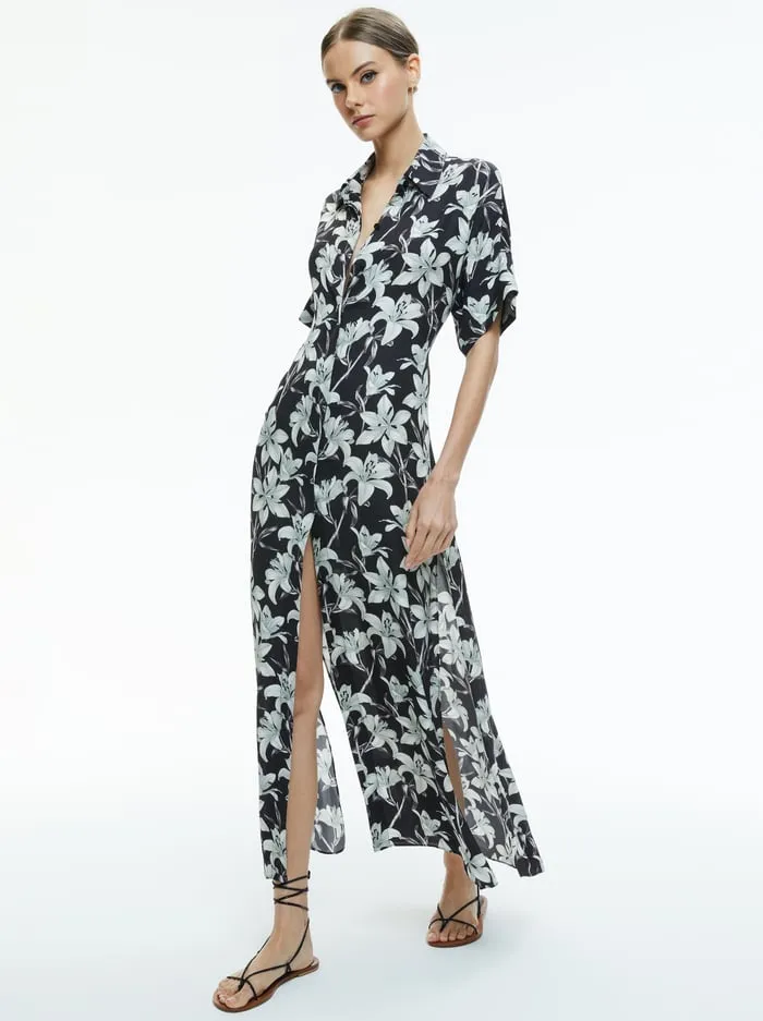 Dresses Women Alice Olivia Edyth Maxi Top Stargazer Black Sm