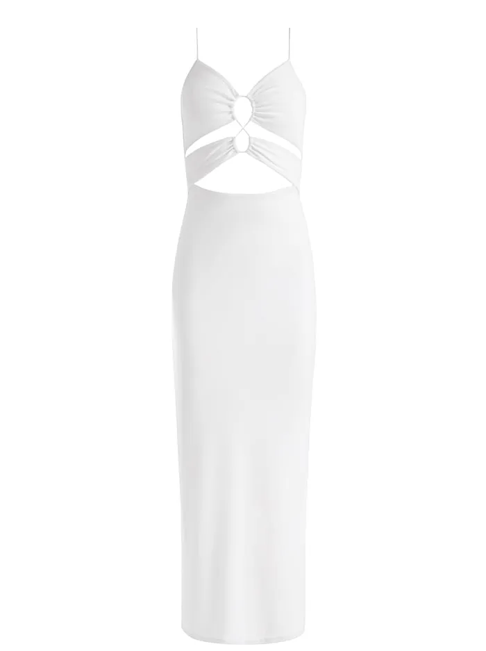 Dresses Women Alice Olivia Salem Strappy Maxi Dress Off White