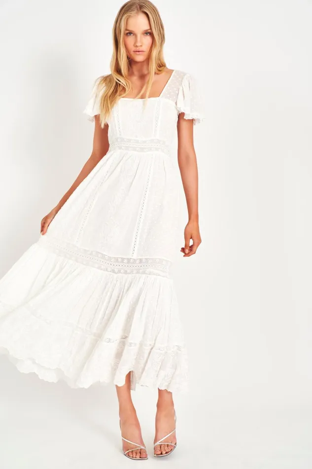 Dresses Women LoveShackFancy Norma Maxi Dress White