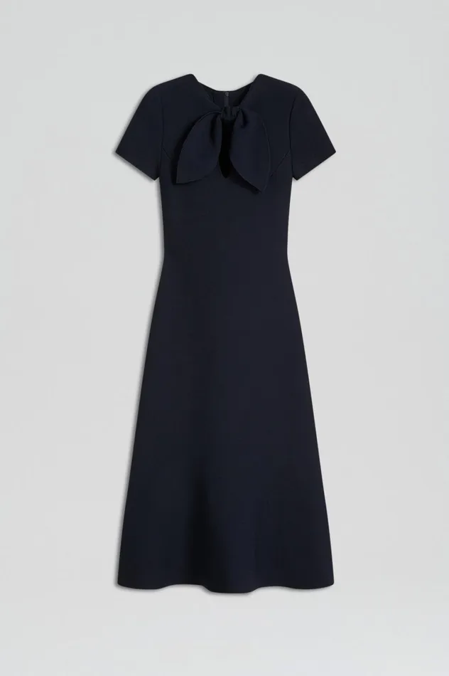 Dresses Women Scanlan Theodore CREPE KNIT CRAVAT DRESS Navy Dresses Women Scanlan Theodore CREPE KNIT CRAVAT DRESS Navy