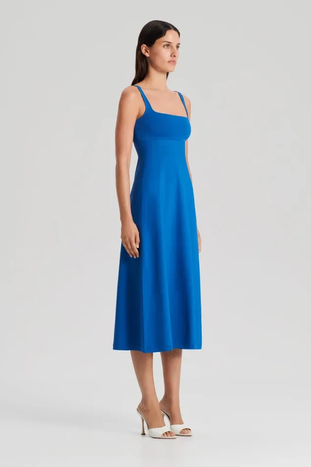 Dresses Women Scanlan Theodore CREPE KNIT SQUARE NECK DRESS Prussianblue Dresses Women Scanlan Theodore CREPE KNIT SQUARE NECK DRESS Prussianblue