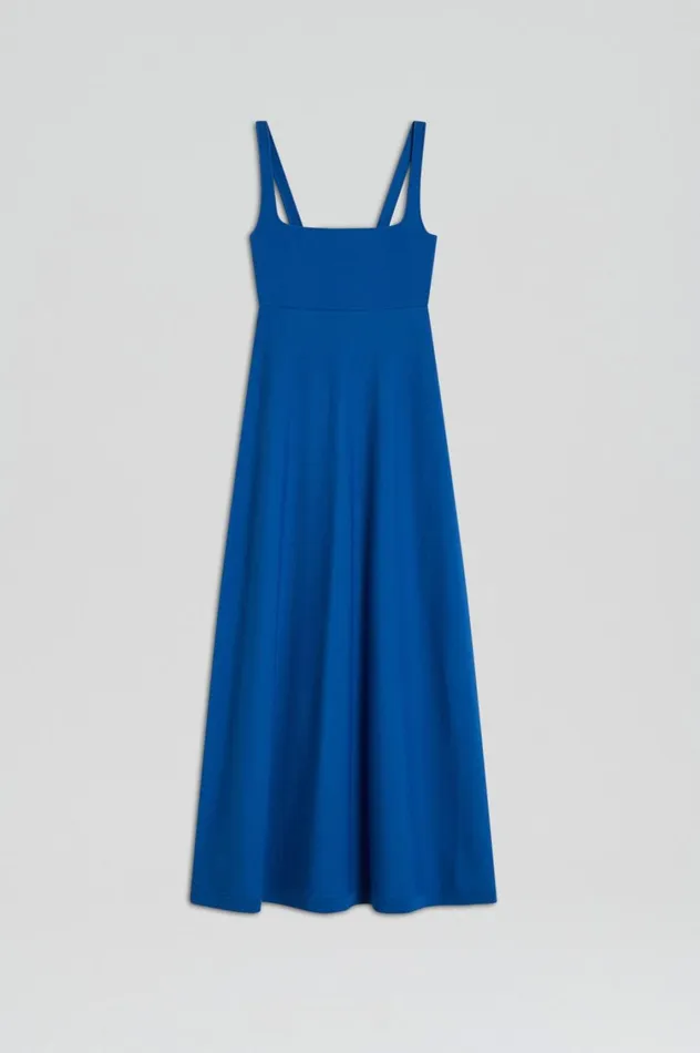Dresses Women Scanlan Theodore CREPE KNIT SQUARE NECK DRESS Prussianblue Dresses Women Scanlan Theodore CREPE KNIT SQUARE NECK DRESS Prussianblue