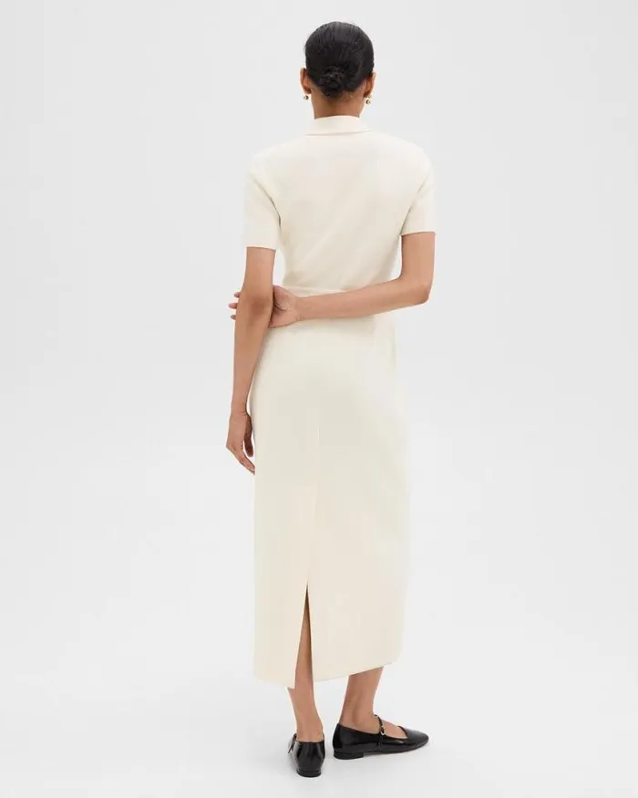Dresses Women Theory Military Midi Dress In Admiral Crepe Rice