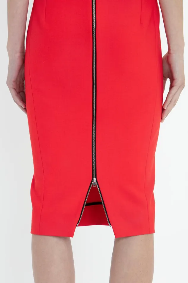 Dresses Women Victoria Beckham Sleeveless Fitted TShirt Dress In Bright Red Dresses Women Victoria Beckham Sleeveless Fitted TShirt Dress In Bright Red