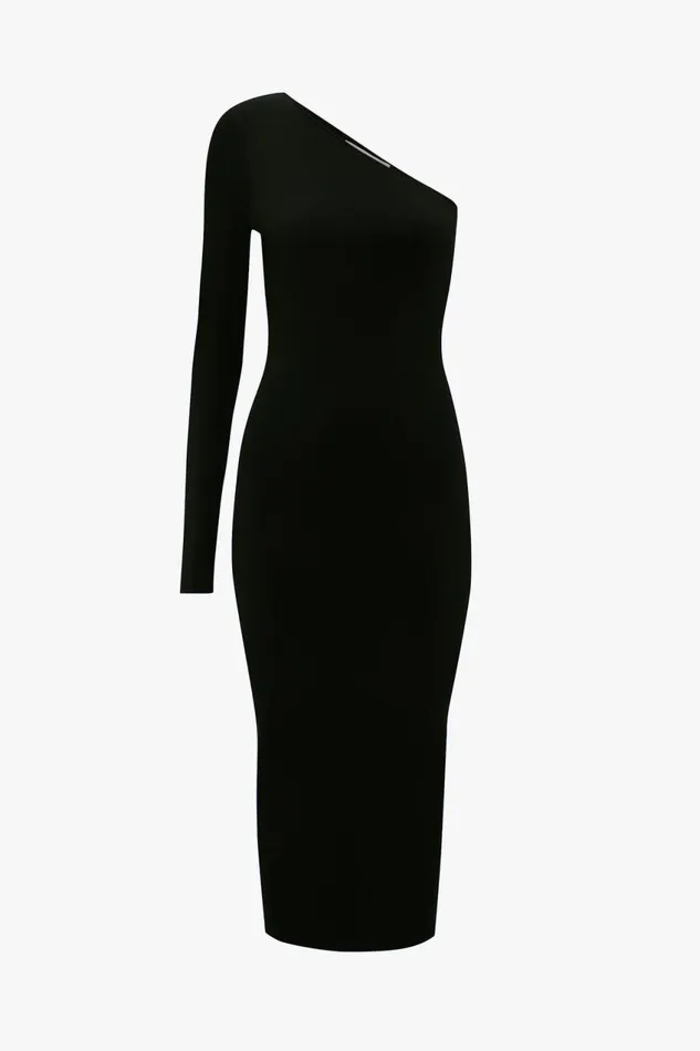 Dresses Women Victoria Beckham VB Body One Shoulder Midi Dress In Black