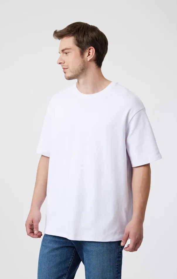 Drop Shoulder TShirt In White Men Mavi Jeans TShirts Drop Shoulder TShirt In White Men Mavi Jeans TShirts